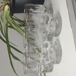 Vintage Set Of 5 1988 Calgary Winter Olympics‎ Lowball Glasses